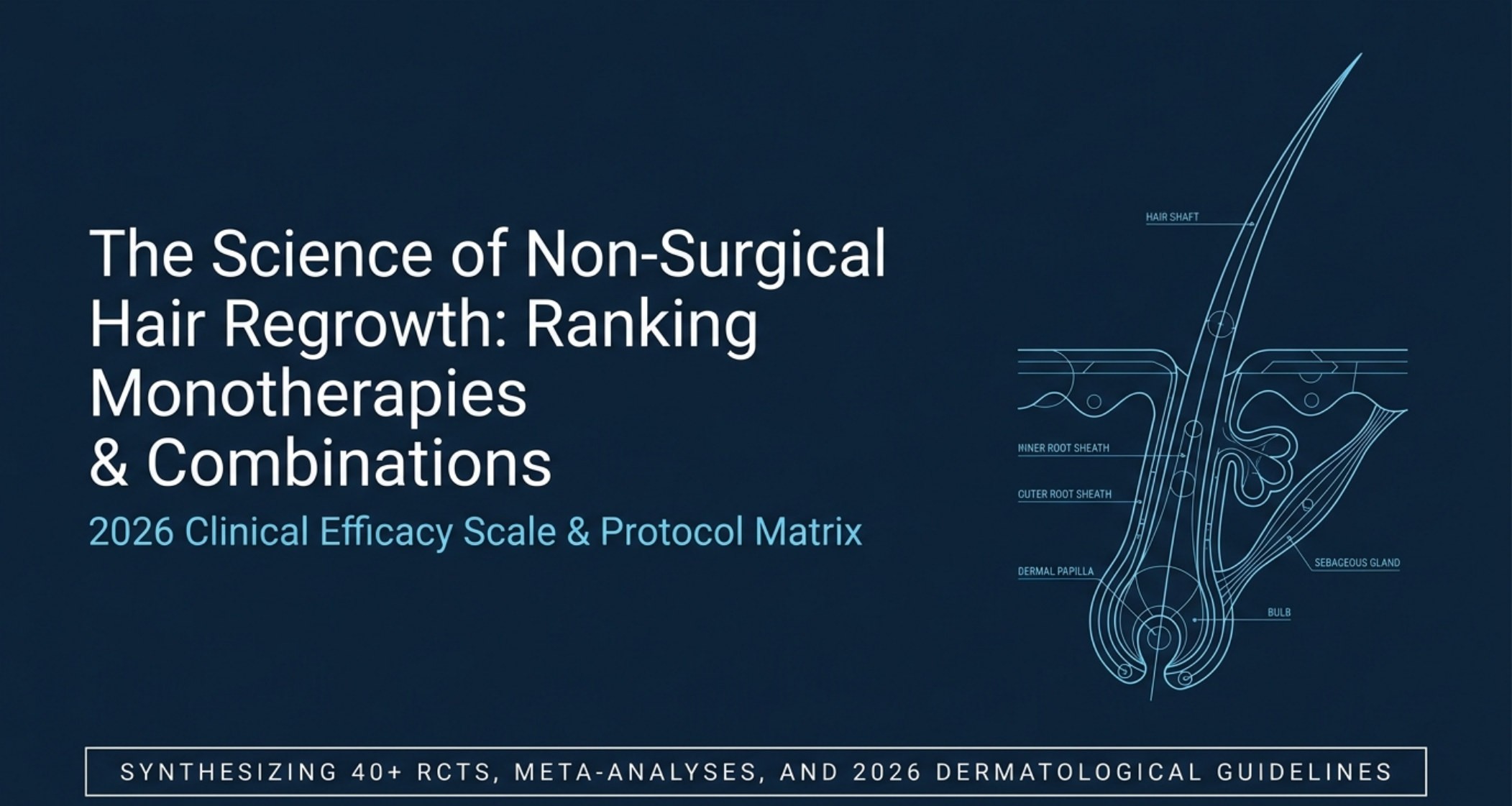 Non-surgical hair regrowth monotherapies ranked on the 2026 clinical efficacy scale