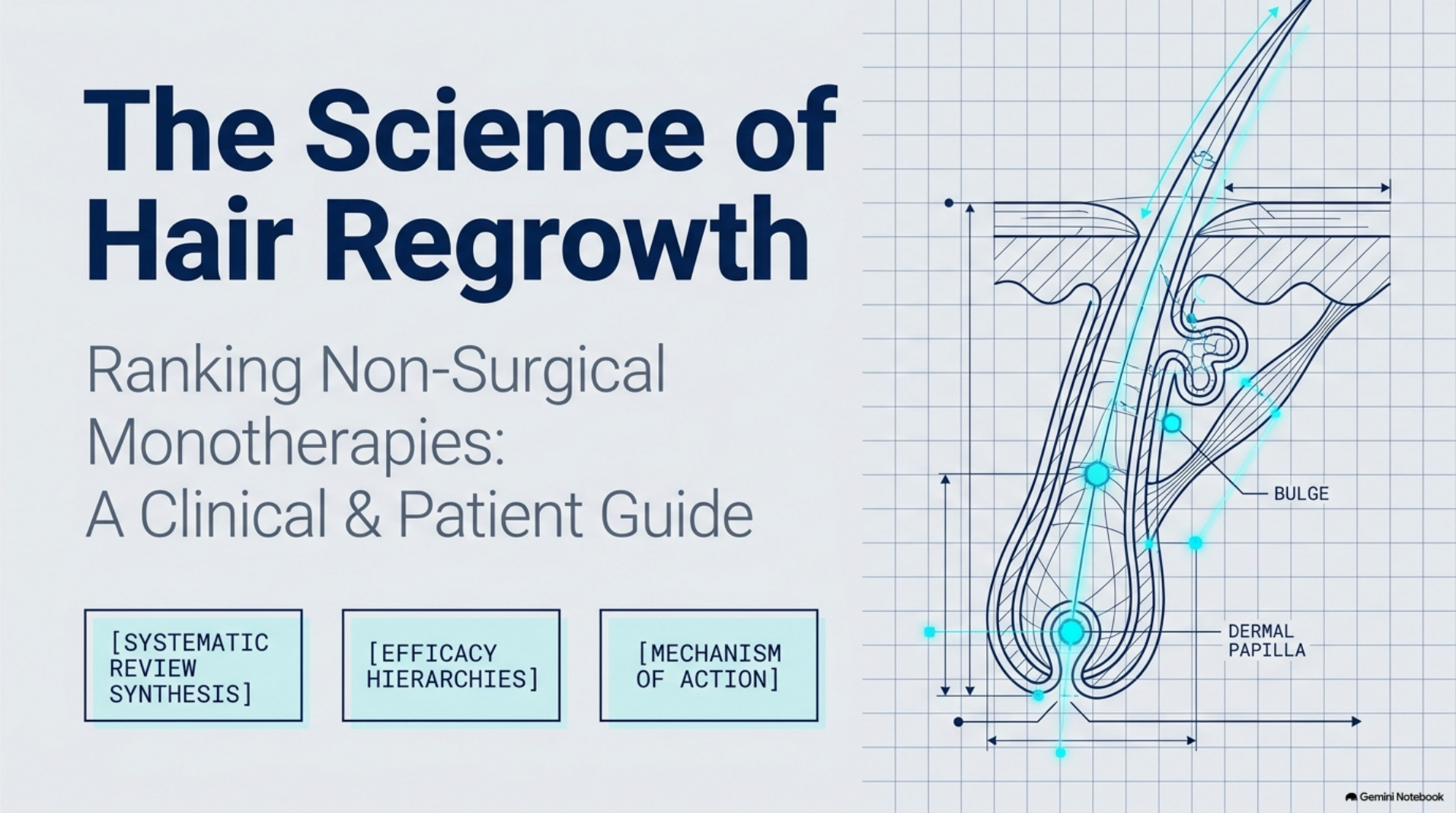 Clinical ranking of non-surgical hair regrowth monotherapies